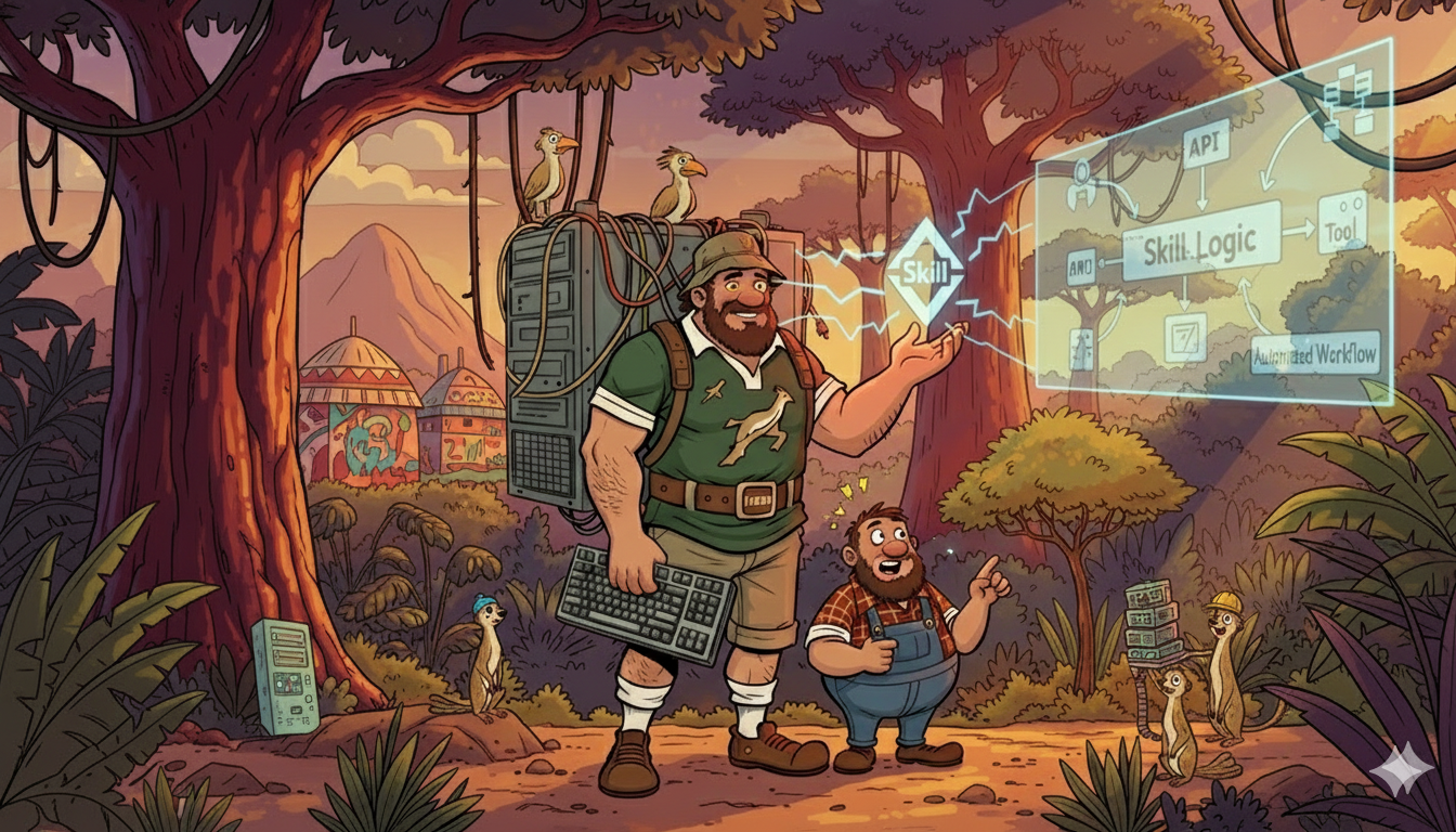 Claude Code Skills working with MCP servers showing connected tools and automated workflows